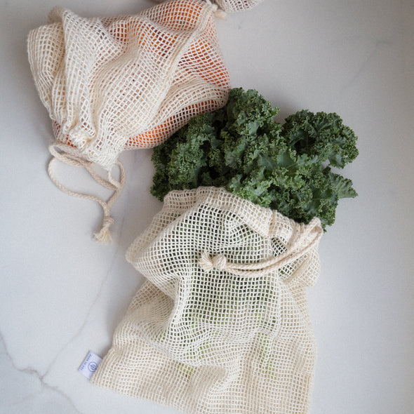 Ensemble de sacs à filet pour les fruits et légumes Sacs réutilisables Dans le sac 
