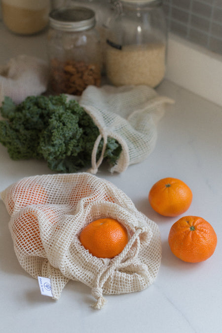 Ensemble de sacs à filet pour les fruits et légumes Sacs réutilisables Dans le sac 